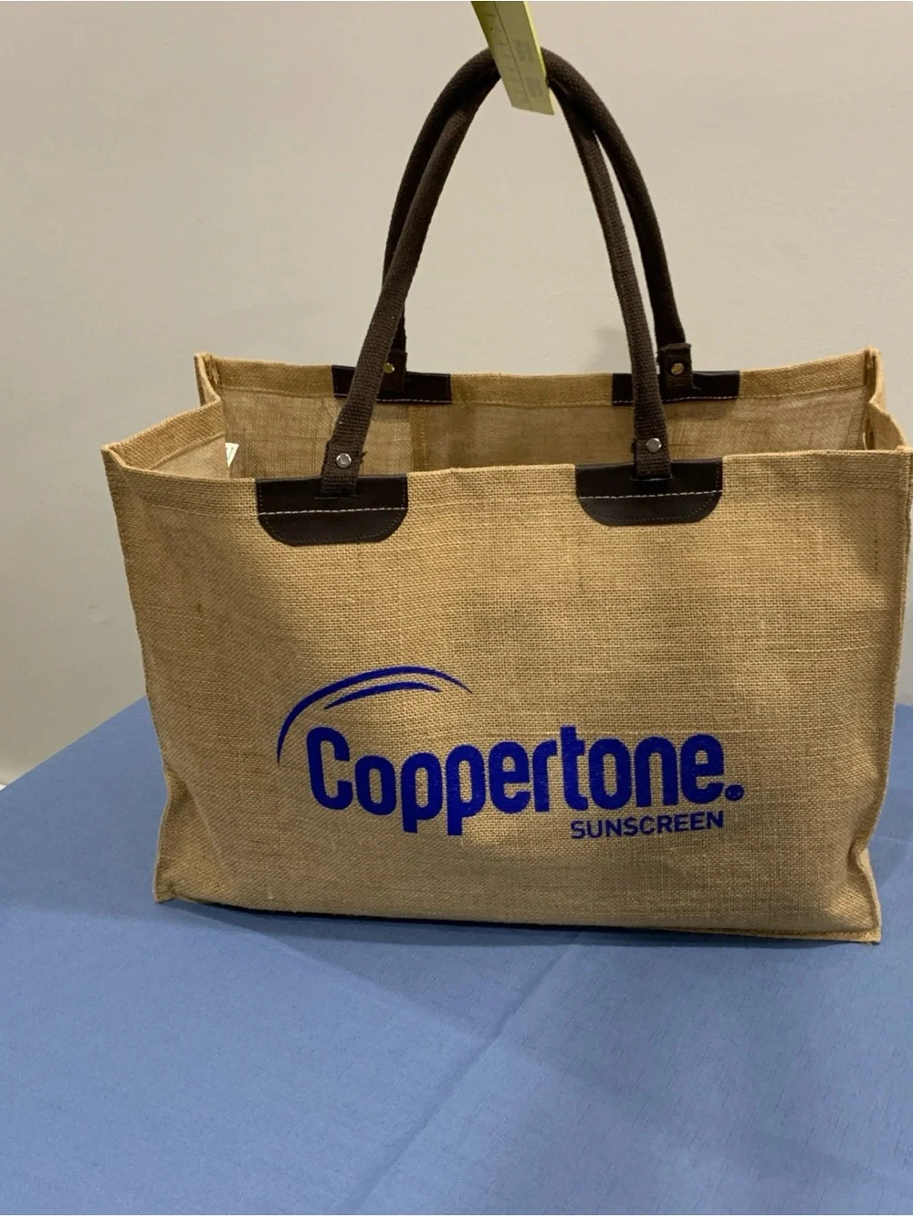 Coppertone Straw-like Tote Bag Beach Bag with Handle